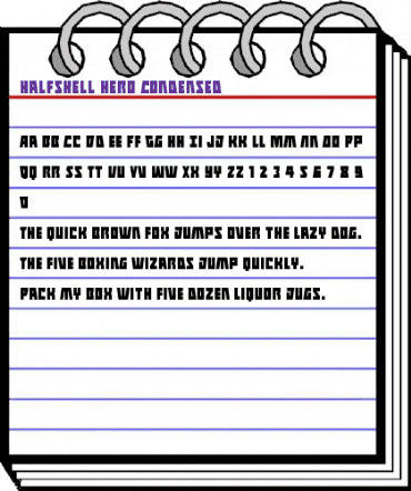 Halfshell Hero Condensed Condensed animated font preview Halfshell Hero Condensed Condensed animated font preview