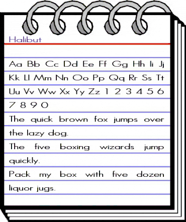 Halibut Regular animated font preview Halibut Regular animated font preview