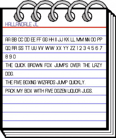 Hallandale JL Regular animated font preview Hallandale JL Regular animated font preview