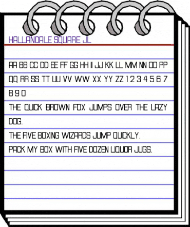Hallandale Square JL Regular animated font preview Hallandale Square JL Regular animated font preview