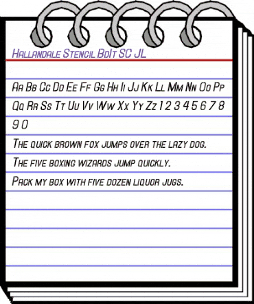 Hallandale Stencil Bd.It. SC JL Regular animated font preview Hallandale Stencil Bd.It. SC JL Regular animated font preview