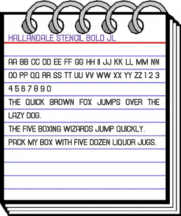 Hallandale Stencil Bold JL Regular animated font preview Hallandale Stencil Bold JL Regular animated font preview