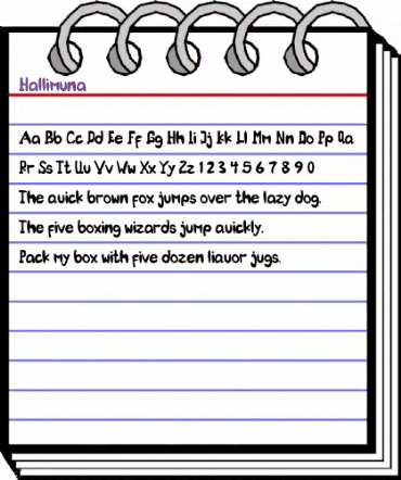 Hallimuna Regular animated font preview