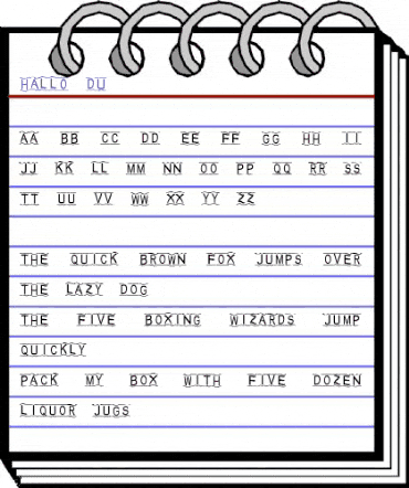 Hallo du Regular animated font preview