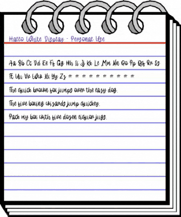Hallo White Display - Personal Regular animated font preview Hallo White Display - Personal Regular animated font preview