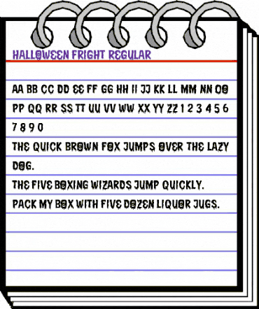 Halloween Fright Regular animated font preview