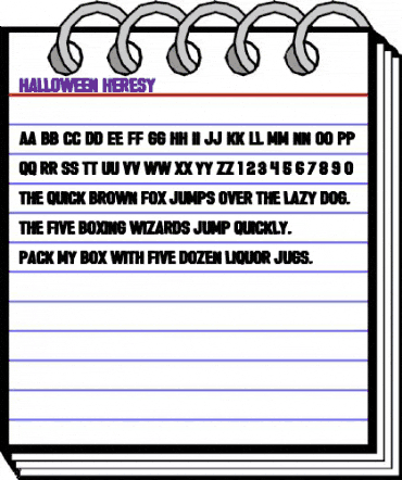 Halloween * Heresy Regular animated font preview Halloween * Heresy Regular animated font preview
