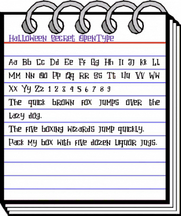 Halloween Secret Regular animated font preview