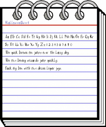 Halloween Sweet Regular animated font preview