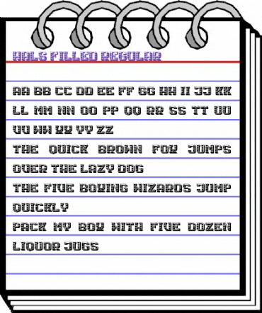 Hals Filled Regular animated font preview