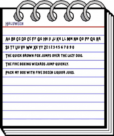 Haluween Regular animated font preview