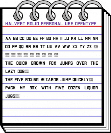 Halvert Solid Personal Use Regular animated font preview