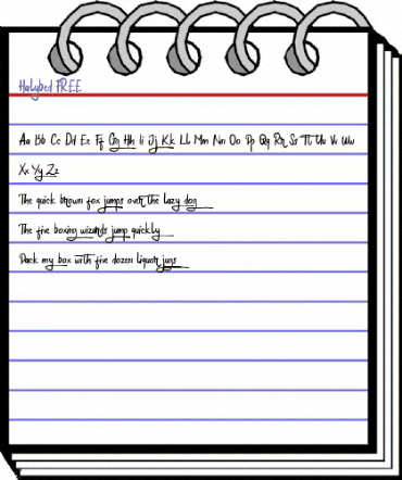 Halybed FREE Regular animated font preview