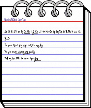 Halybed FREE Regular animated font preview