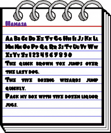 Hamasa Regular animated font preview