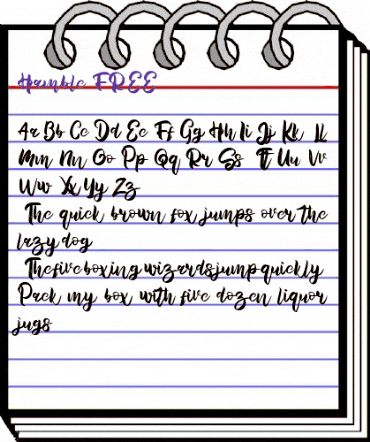 Hamble FREE Regular animated font preview Hamble FREE Regular animated font preview