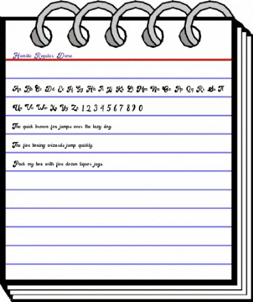 Hamble Regular-demo animated font preview