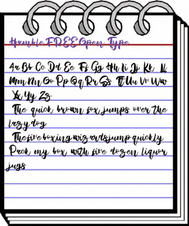 Hamble FREE Regular animated font preview Hamble FREE Regular animated font preview