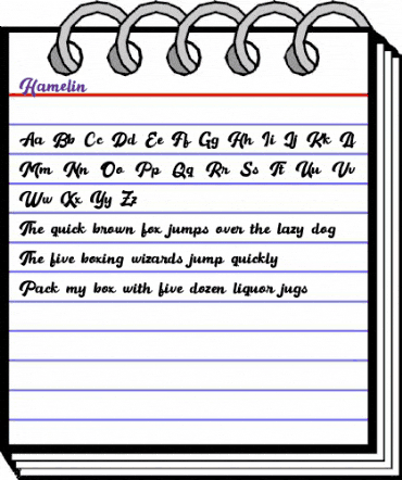 Hamelin Regular animated font preview Hamelin Regular animated font preview