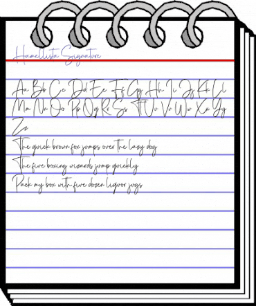 Hamellista Signature Regular animated font preview Hamellista Signature Regular animated font preview