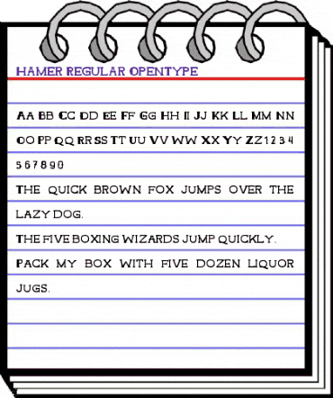 Hamer Hamer Regular animated font preview Hamer Hamer Regular animated font preview