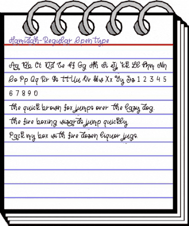 Hamidah Regular animated font preview