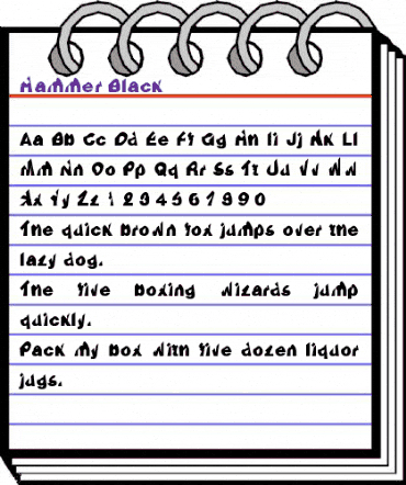Hammer Black animated font preview