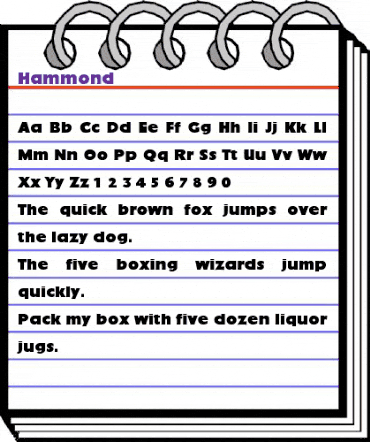 Hammond Regular animated font preview