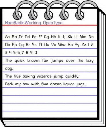 HamRadioWorking Regular animated font preview