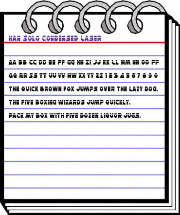 Han Solo Condensed Laser Condensed Laser animated font preview Han Solo Condensed Laser Condensed Laser animated font preview