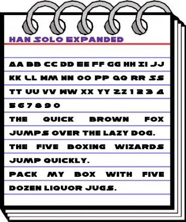 Han Solo Expanded Expanded animated font preview Han Solo Expanded Expanded animated font preview