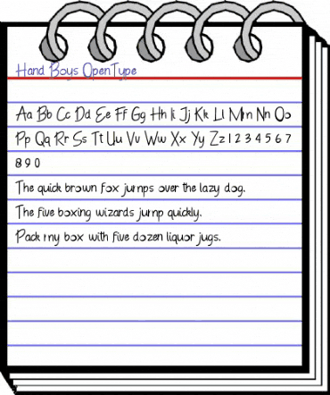 Hand Boys Regular animated font preview Hand Boys Regular animated font preview