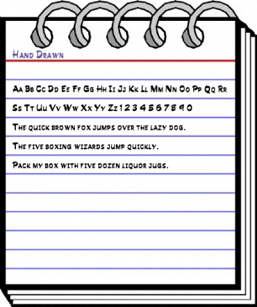 Hand Drawn Regular animated font preview Hand Drawn Regular animated font preview