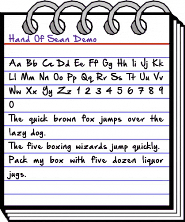 Hand Of Sean (Demo) Regular animated font preview Hand Of Sean (Demo) Regular animated font preview