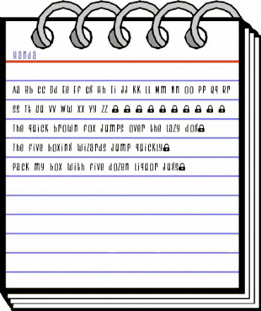 Handa Regular animated font preview