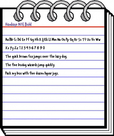 Handage AOE Bold animated font preview Handage AOE Bold animated font preview