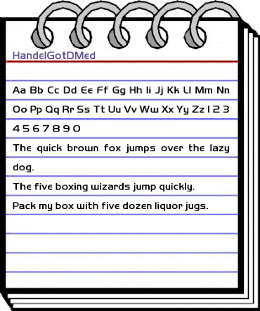 HandelGotDMed Regular animated font preview HandelGotDMed Regular animated font preview