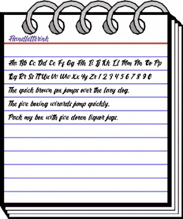 Handletterink Regular animated font preview