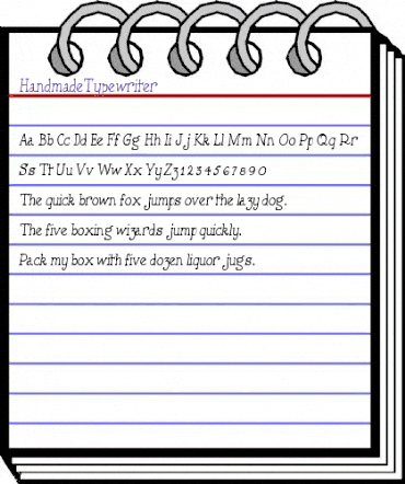HandmadeTypewriter Regular animated font preview