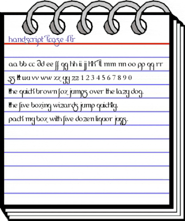 HandScript LCase 4LR Normal animated font preview HandScript LCase 4LR Normal animated font preview