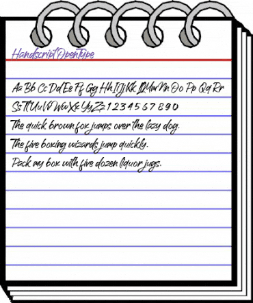 Handscript Regular animated font preview Handscript Regular animated font preview