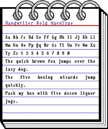 Handwriter Bold animated font preview