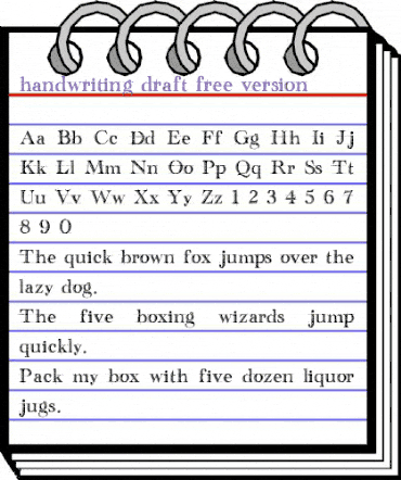handwriting-draft_free-version Regular animated font preview