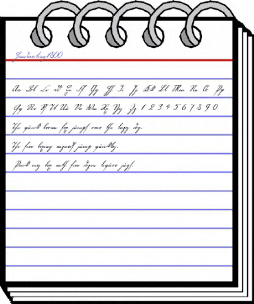 Handwriting1800 normal animated font preview