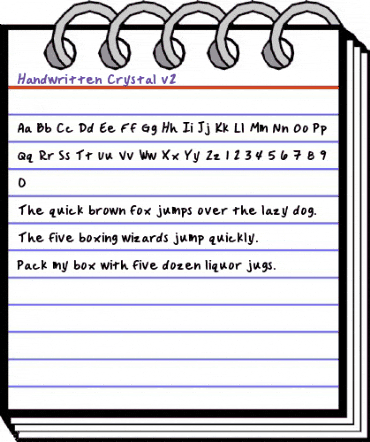 Handwritten Crystal v2 Regular animated font preview Handwritten Crystal v2 Regular animated font preview