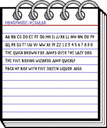 Handy Mode Regular animated font preview