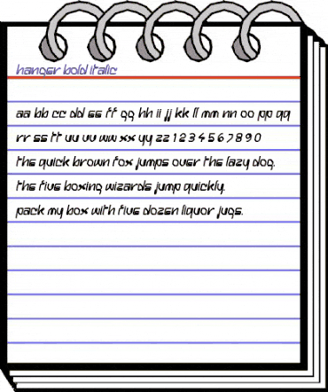 Hanger Bold Italic animated font preview Hanger Bold Italic animated font preview