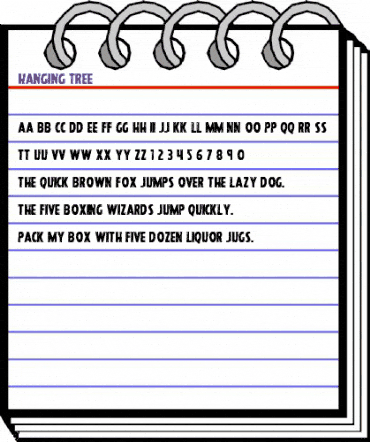 Hanging Tree Regular animated font preview Hanging Tree Regular animated font preview