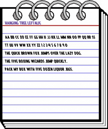 Hanging Tree Leftalic Italic animated font preview Hanging Tree Leftalic Italic animated font preview