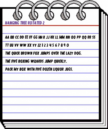 Hanging Tree Rotated 2 Regular animated font preview Hanging Tree Rotated 2 Regular animated font preview